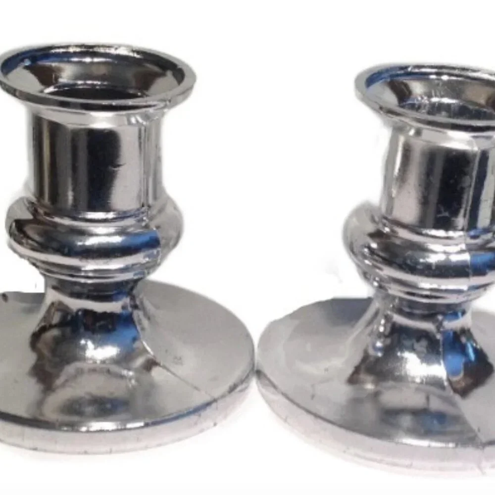Plastic Acrylic Candle Holders for Taper Candles 12 Count